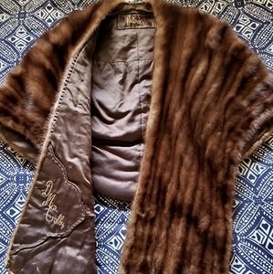 Vintage Genuine Mink Fur Stole